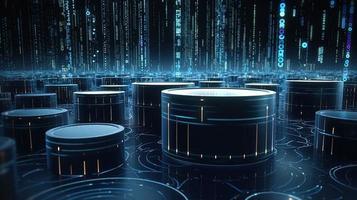 3D rendering of abstract digital technology background. Big data connection concept photo