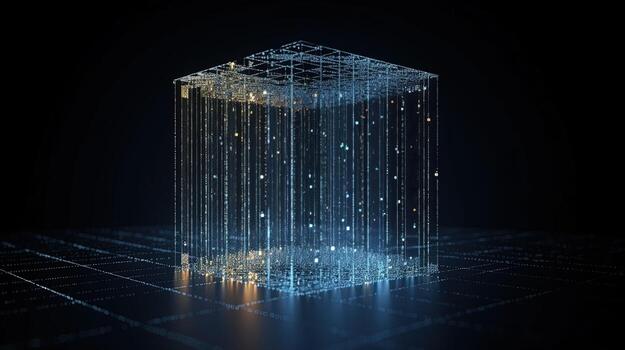 3d representación de resumen digital tecnología antecedentes. grande datos conexión concepto foto