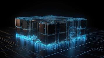 3D rendering of abstract digital technology background. Big data connection concept photo