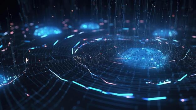 3d representación de resumen digital tecnología antecedentes. grande datos conexión concepto foto