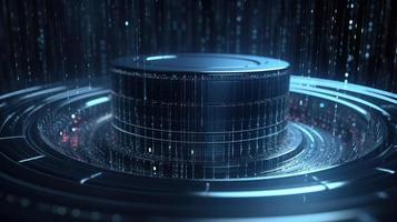 3D rendering of abstract digital technology background. Big data connection concept photo