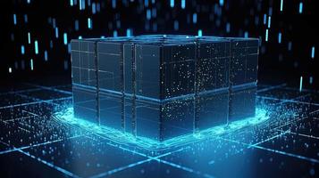 3D rendering of abstract digital technology background. Big data connection concept photo