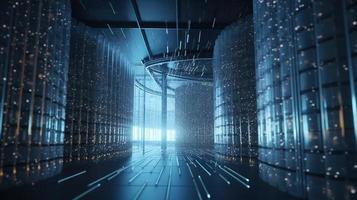 3D rendering of abstract digital technology background. Big data connection concept photo