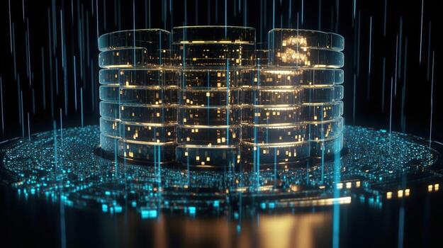 3d representación de resumen digital tecnología antecedentes. grande datos conexión concepto foto