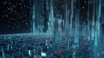 3D rendering of abstract digital technology background. Big data connection concept photo