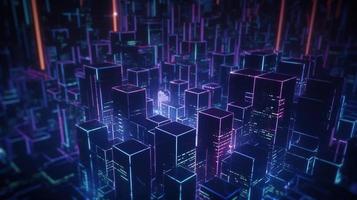 3D rendering of abstract digital technology background. Big data connection concept photo