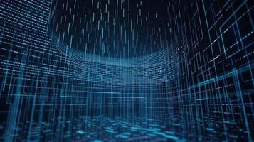 3D rendering of abstract digital technology background. Big data connection concept photo