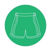 pantalones cortos icono plano diseño vector