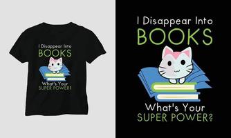 Book Lover tshirt design concept vector