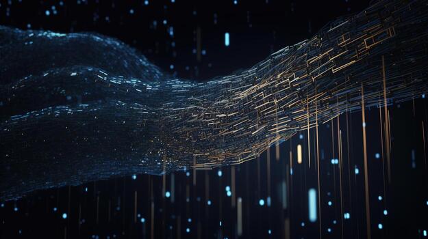 3d representación de resumen tecnología concepto. digital datos transferir y comunicación foto