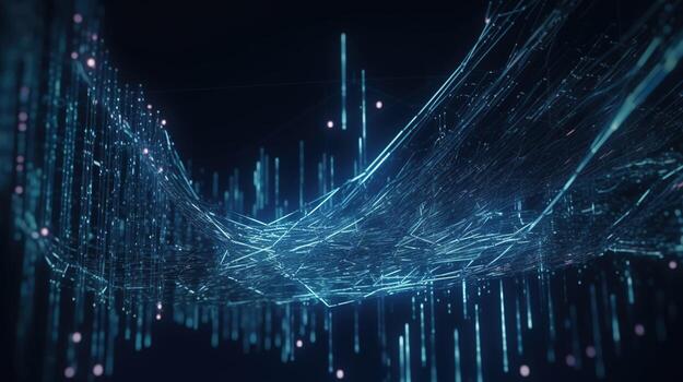 3d representación de resumen tecnología concepto. digital datos transferir y comunicación foto