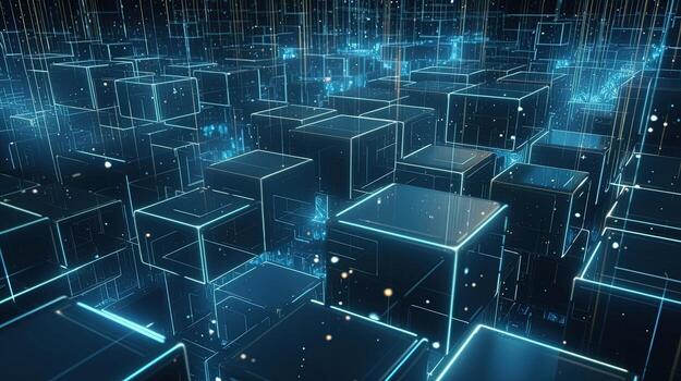 3d representación de resumen tecnología concepto. digital datos transferir y comunicación foto