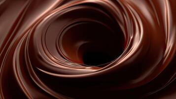 chocolate antecedentes. Derretido chocolate. chocolate remolino. Derretido chocolate remolino antecedentes. generativo ai. foto
