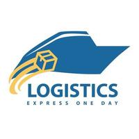 Logistics freight transportation flat simple logo design. International trade and logistic vector design. Sea and air cargo services logotype