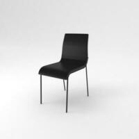 Armchair 3D rendered realistic furniture side view photo