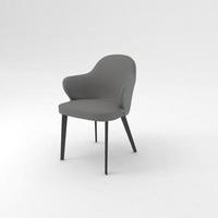 Armchair 3D rendered realistic furniture side view photo