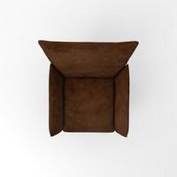 Armchair 3D rendered realistic furniture top view photo