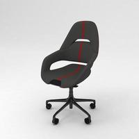 Office Chair 3D rendered realistic furniture side view photo