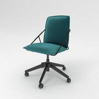 Office Chair 3D rendered realistic furniture side view photo