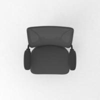 Office Chair 3D rendered realistic furniture top view photo