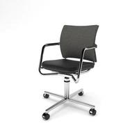 Office Chair 3D rendered realistic furniture side view photo