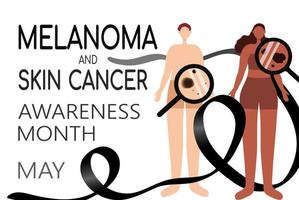 Melanoma and skin cancer awareness month vector illustration