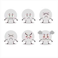 Volley ball cartoon character with various angry expressions vector