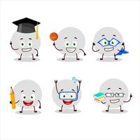 School student of volley ball cartoon character with various expressions vector