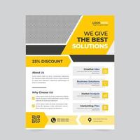 Trendy editable professional and modern corporate marketing business flyer design vector template