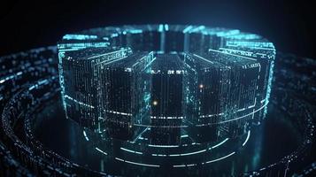 3d representación de resumen tecnología concepto. digital datos transferir y comunicación foto