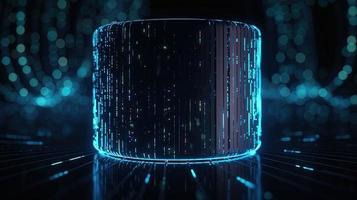 3D rendering of abstract technology concept. Digital data transfer and communication photo