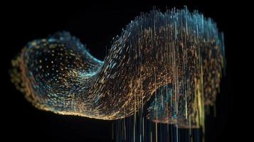 3D rendering of abstract technology concept. Digital data transfer and communication photo