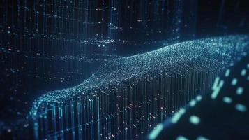 3D rendering of abstract technology concept. Digital data transfer and communication photo