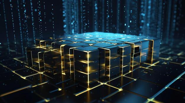 3d representación de resumen tecnología concepto. digital datos transferir y comunicación foto