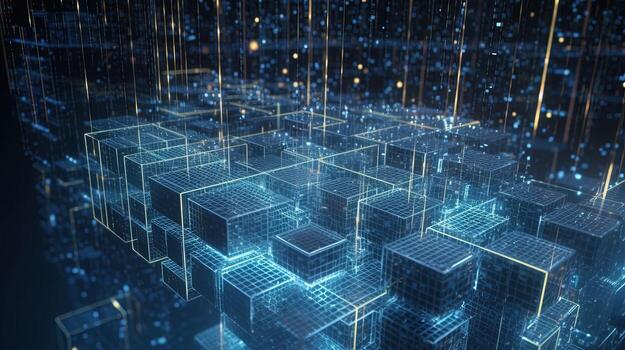 3d representación de resumen tecnología concepto. digital datos transferir y comunicación foto