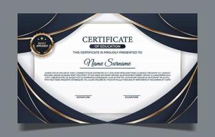 Education Certificate Template vector