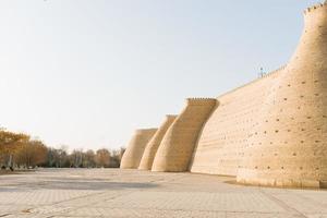 Bukhara, Uzbekistan. March 2022. The wall of the Bukhara Fortress Ark photo