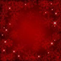 Winter red background with snowflake, Vector Illustration