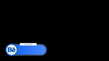 Behance inférieur troisième sur transparent Contexte video