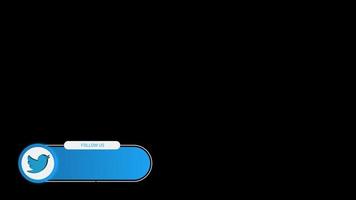 Twitter lägre tredje på transparent bakgrund video