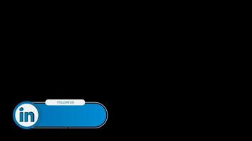 linkedin inférieur troisième sur transparent Contexte video