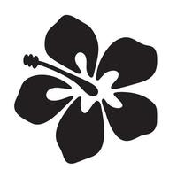 hibisco mano dibujado icono aislado en blanco antecedentes. sencillo negro silueta de hawaiano flor. vector ilustracion