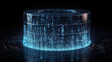 3D rendering of abstract technology concept. Digital data transfer and communication photo