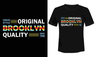 original brooklyn calidad camiseta diseño ilustración vector