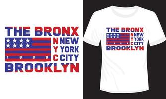 New York City Brooklyn T-shirt Design Vector