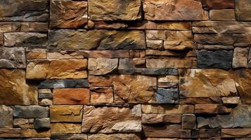 Stoneware cladding wall with stone effect. Veneer, background and texture. . photo