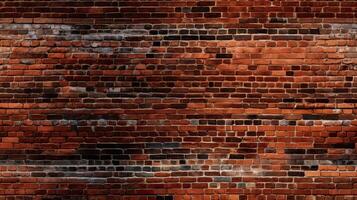 Background of red brick wall pattern texture. Great for graffiti inscriptions. old red brick wall texture background. photo