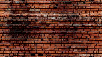 Background of red brick wall pattern texture. Great for graffiti inscriptions. old red brick wall texture background. photo