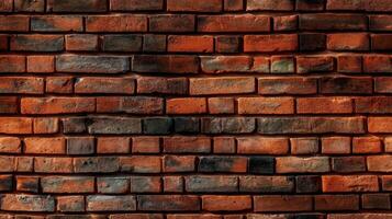 Background of red brick wall pattern texture. Great for graffiti inscriptions. old red brick wall texture background. photo