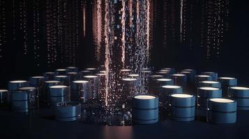 3d rendering of data storage concept. Computer generated abstract background,Digital data storage concept photo